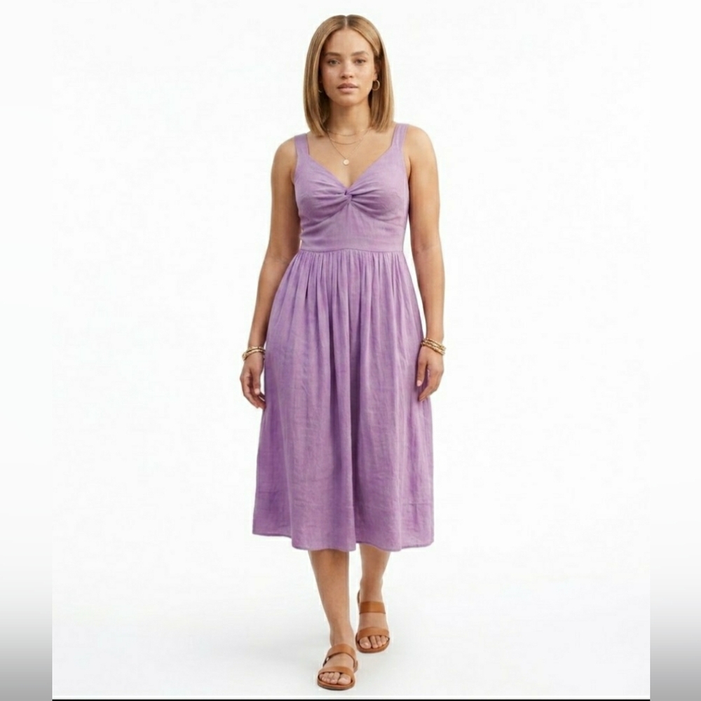 NWT J.Crew 100% Silk Cami Midi Dress Purple Lilac Lavander Bridesmaid 8